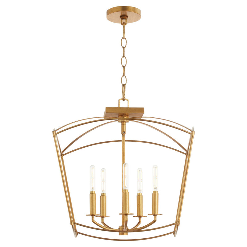 Quorum 2812-18-74 Five Light Dual Mount, Gold Leaf