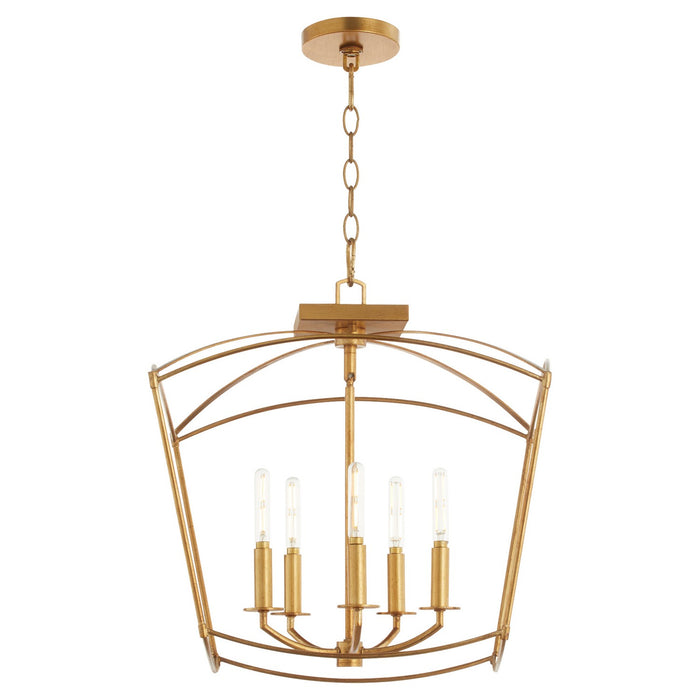 Quorum 2812-18-74 Five Light Dual Mount, Gold Leaf