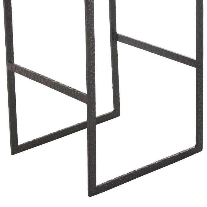 Arteriors 2094 Bar Stool, Graphite Leather