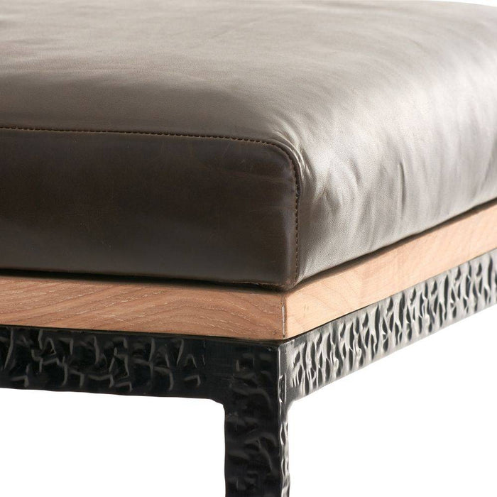 Arteriors 2094 Bar Stool, Graphite Leather