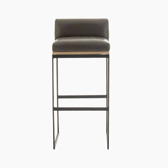Arteriors 2094 Bar Stool, Graphite Leather