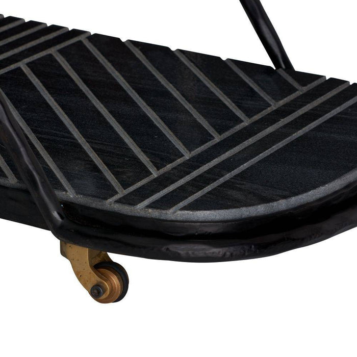 Arteriors 4650 Bar Cart, Blackened Iron