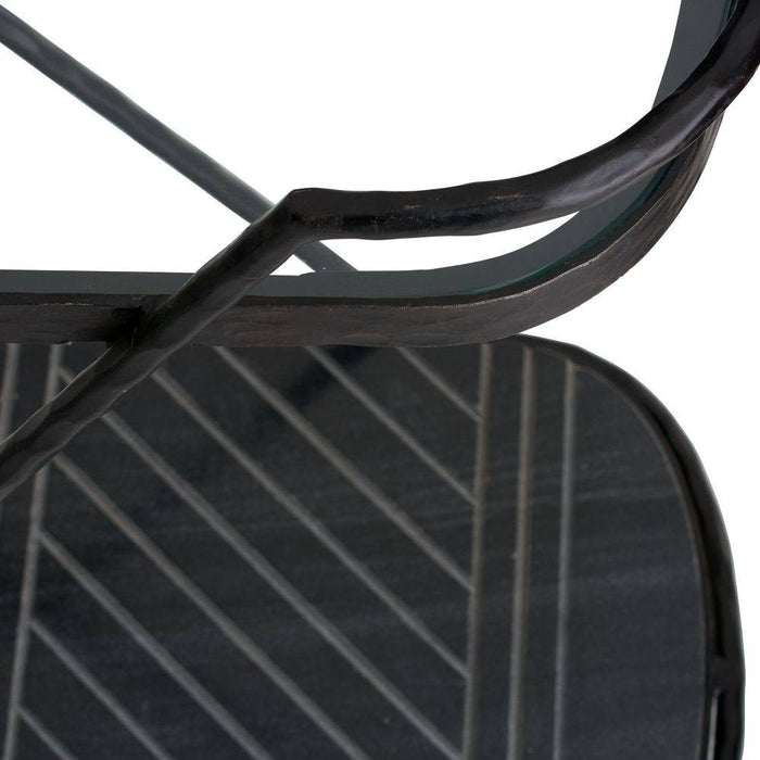 Arteriors 4650 Bar Cart, Blackened Iron