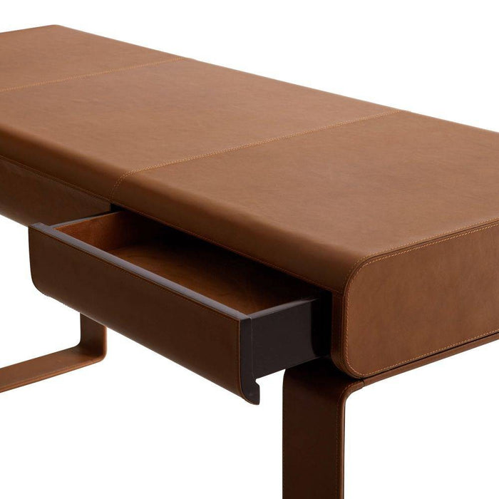 Arteriors 4666 Desk, Russet Leather