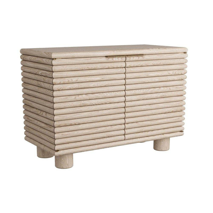 Arteriors 5738 Cabinet, Smoke Oak Veneer/Antique Brass