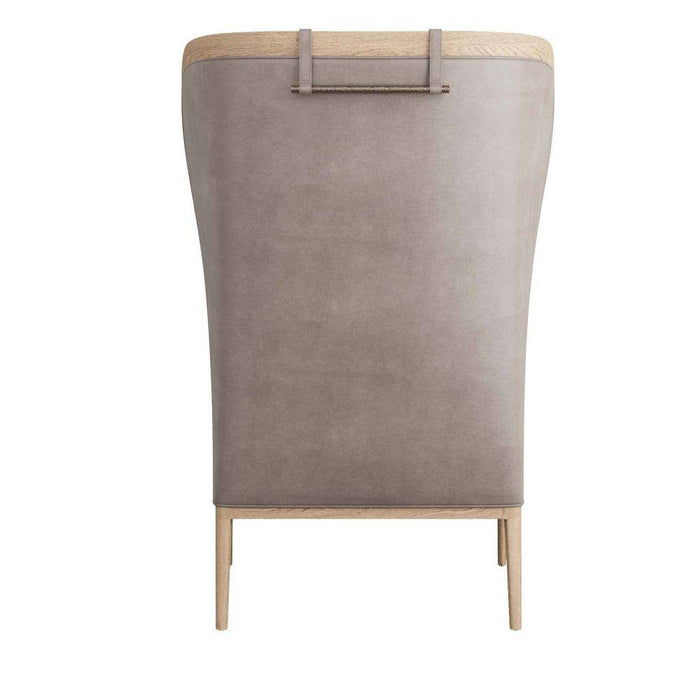 Arteriors 5743 Chair, Smoke Oak/Carbon Leather