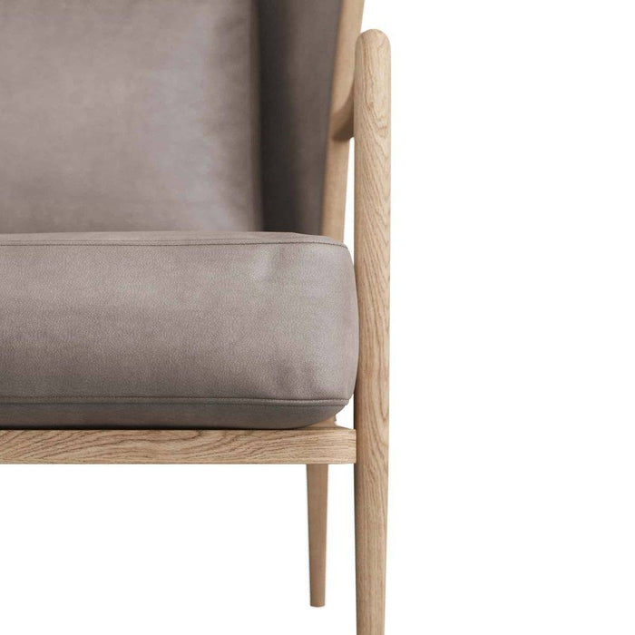 Arteriors 5743 Chair, Smoke Oak/Carbon Leather