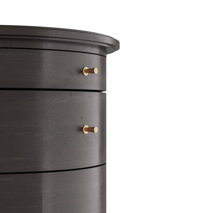 Arteriors 5762 Desk, Ebony Oak Veneer/Vintage Brass