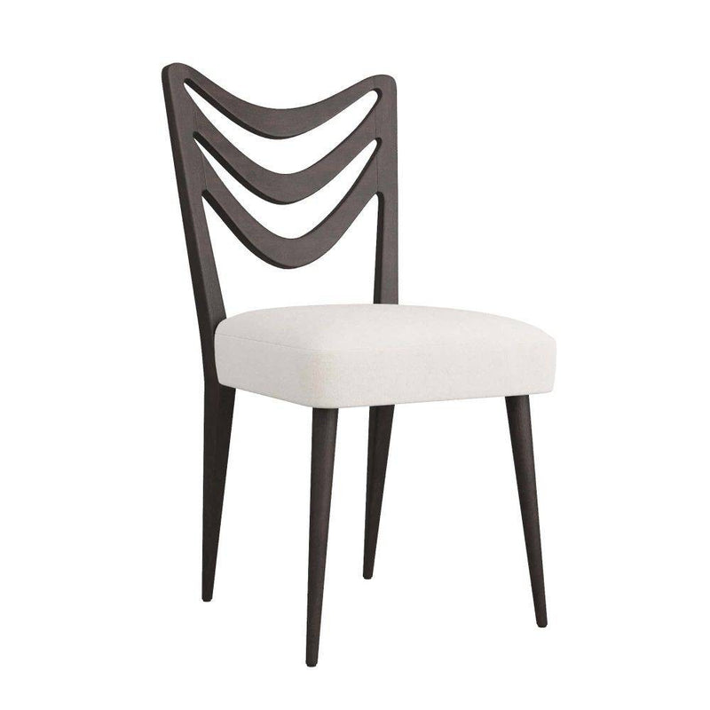 Arteriors 5769 Dining Chair, Ebony Mahogany/Muslin