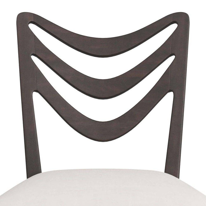 Arteriors 5769 Dining Chair, Ebony Mahogany/Muslin