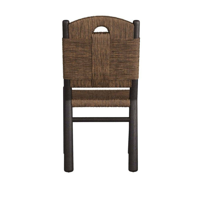 Arteriors 5775 Dining Chair, Sable Wood/Tobacco Wash Paper Cord