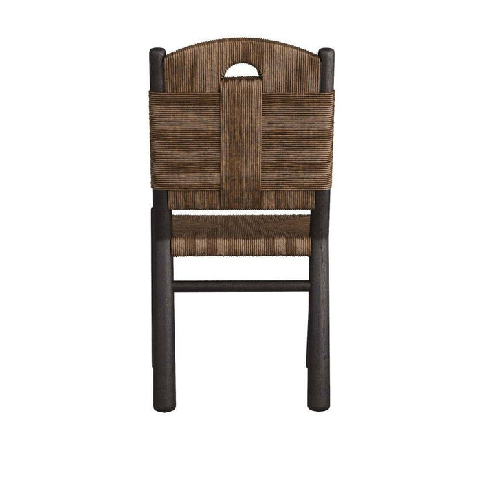 Arteriors 5775 Dining Chair, Sable Wood/Tobacco Wash Paper Cord
