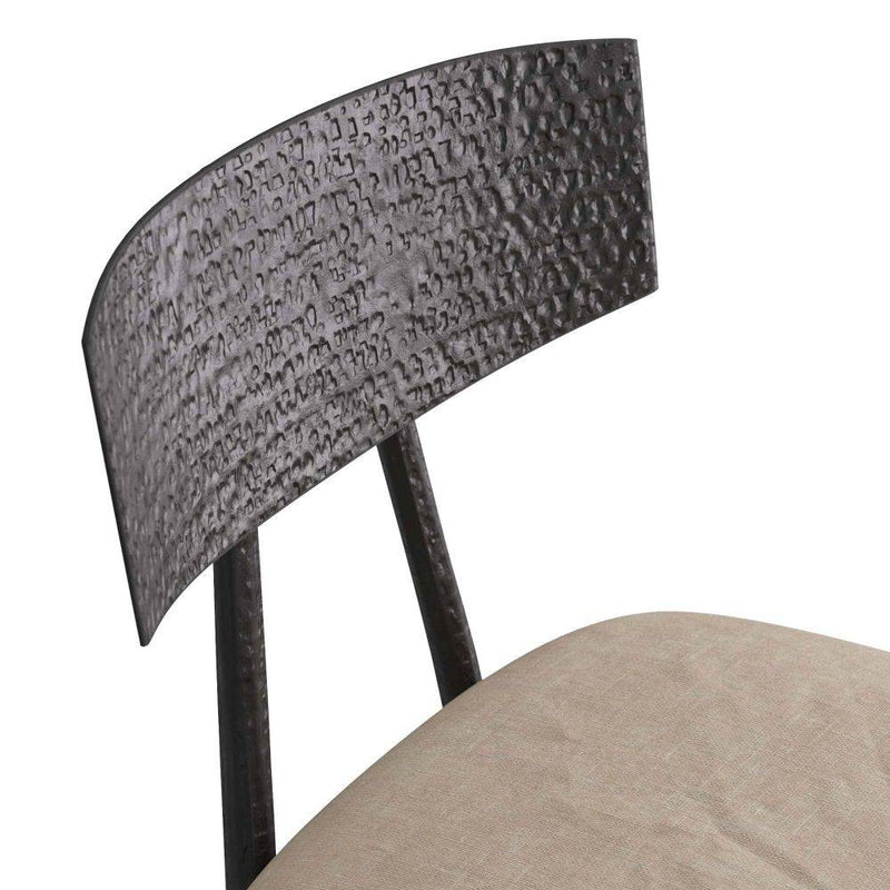 Arteriors 6029 Dining Chair, Natural Iron/Natural Linen