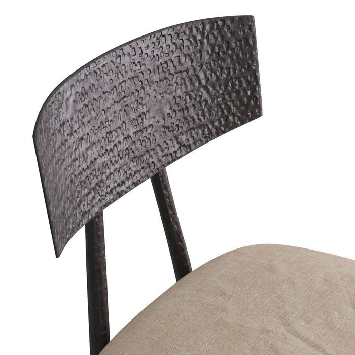Arteriors 6029 Dining Chair, Natural Iron/Natural Linen