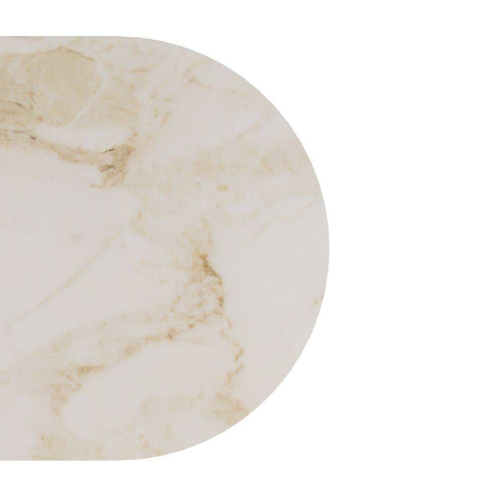 Arteriors 6244 Console, Natural Iron/White Marble