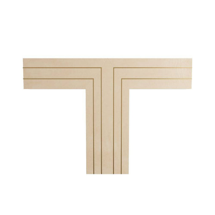 Arteriors 6938 Console, Taupe Leather/Antique Brass