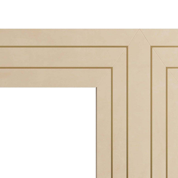 Arteriors 6938 Console, Taupe Leather/Antique Brass
