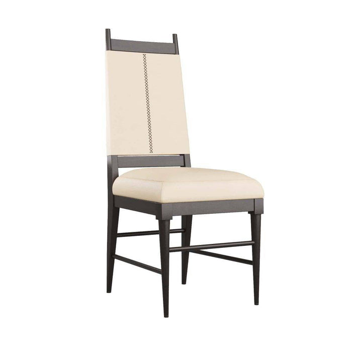 Arteriors 6969 Chair, Ebony Wood/Ivory Leather
