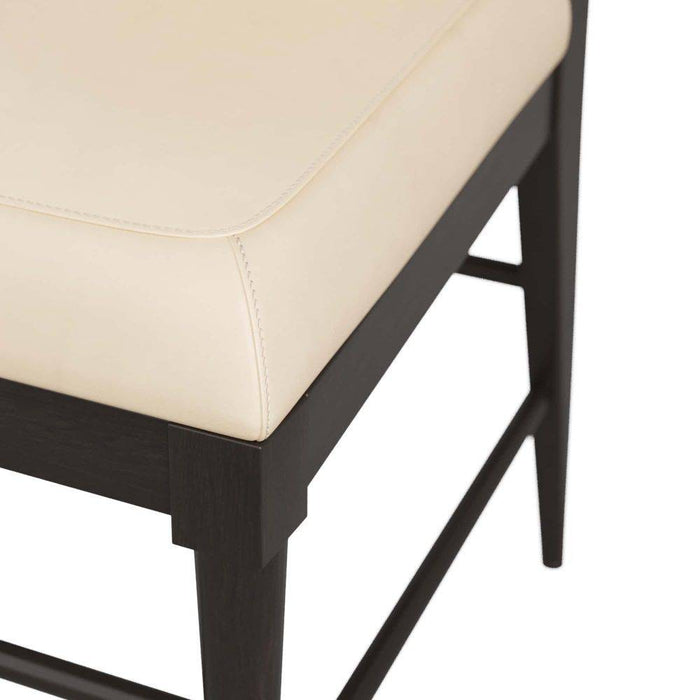 Arteriors 6969 Chair, Ebony Wood/Ivory Leather