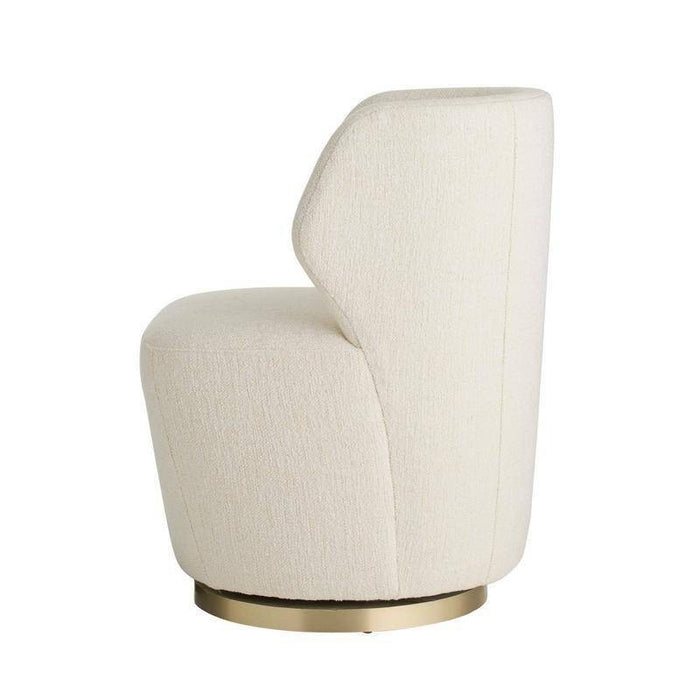 Arteriors 8171 Chair, Cloud Boucle/Champagne Swivel