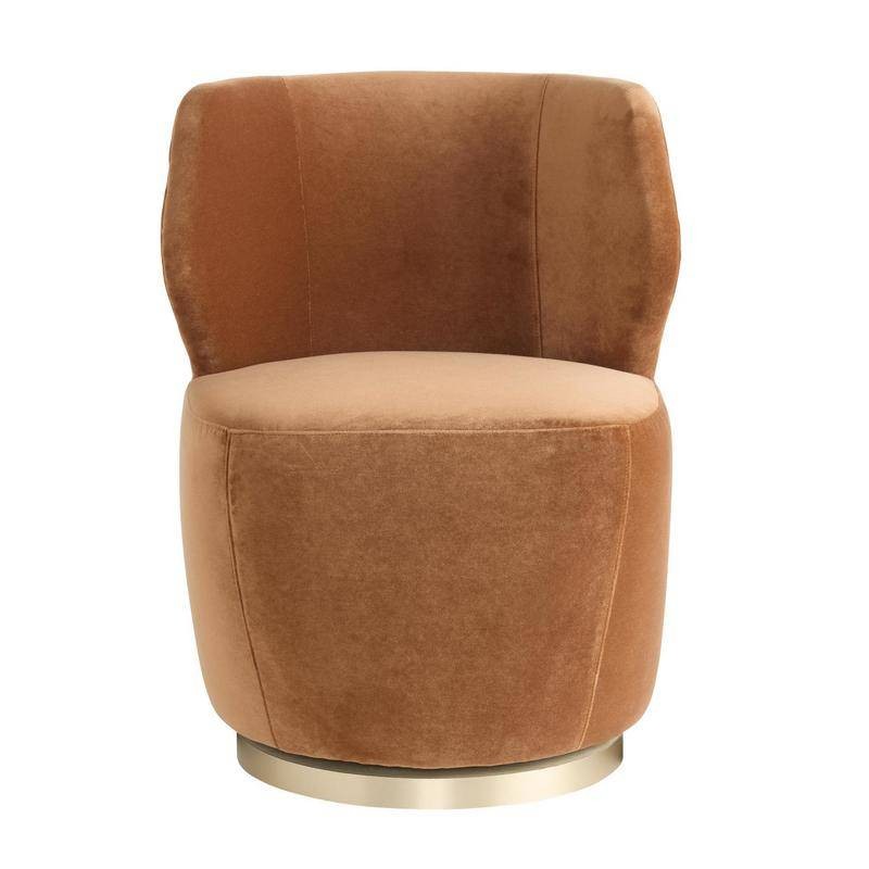 Arteriors 8172 Chair, Cider Velvet/Champagne Swivel
