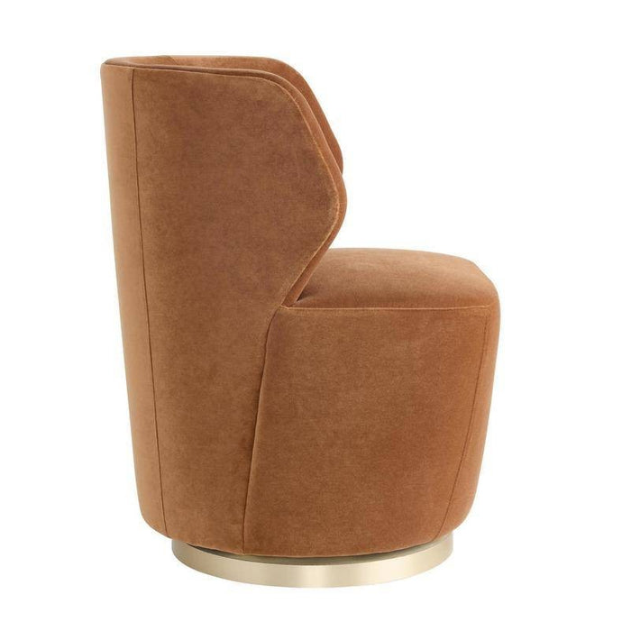 Arteriors 8172 Chair, Cider Velvet/Champagne Swivel