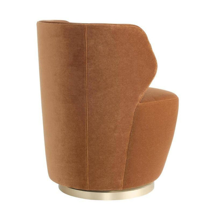 Arteriors 8172 Chair, Cider Velvet/Champagne Swivel