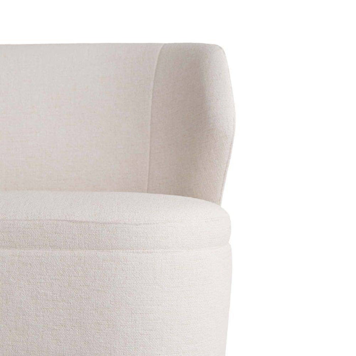 Arteriors 8176 Settee, Cloud Boucle/Dark Walnut