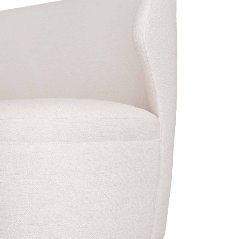Arteriors 8176 Settee, Cloud Boucle/Dark Walnut