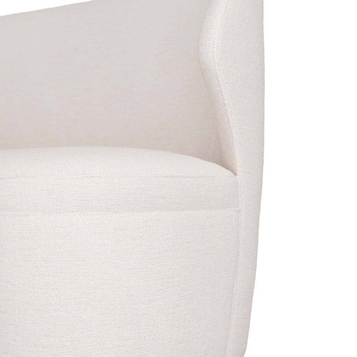 Arteriors 8176 Settee, Cloud Boucle/Dark Walnut