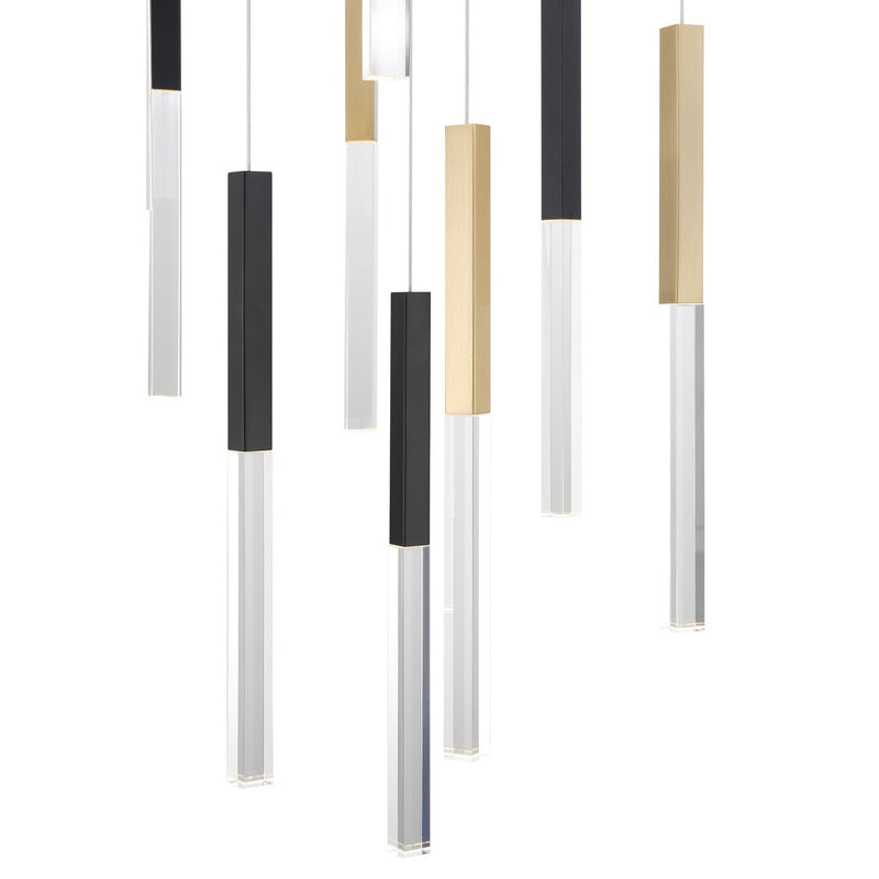 Eurofase 46477-033 LED Chandelier, Gold-Black