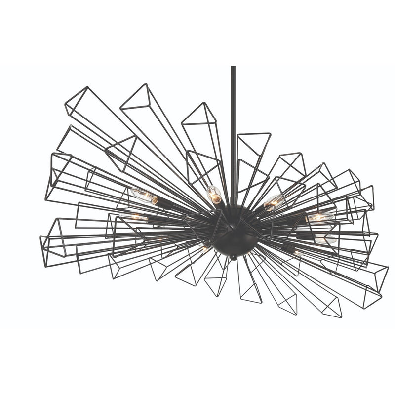 Eurofase 46761-019 Ten Light Chandelier, Black
