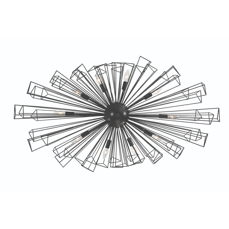 Eurofase 46761-019 Ten Light Chandelier, Black