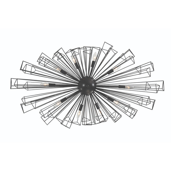 Eurofase 46761-019 Ten Light Chandelier, Black