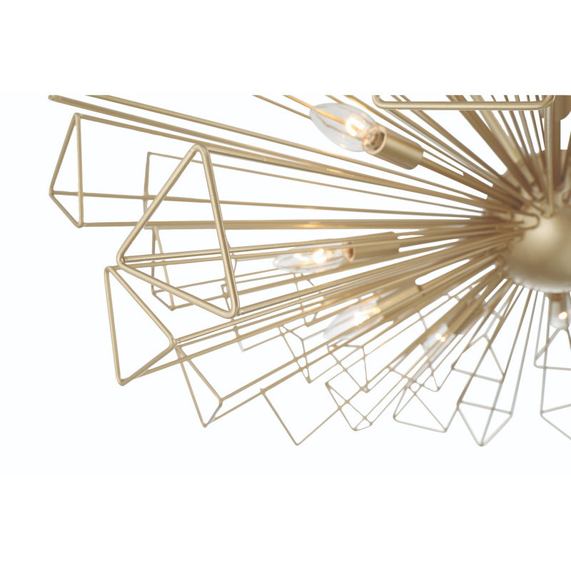Eurofase 46761-026 Ten Light Chandelier, Gold