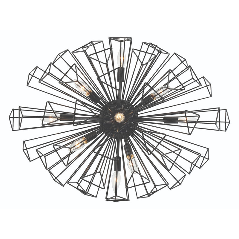 Eurofase 46762-016 Nine Light Chandelier, Black