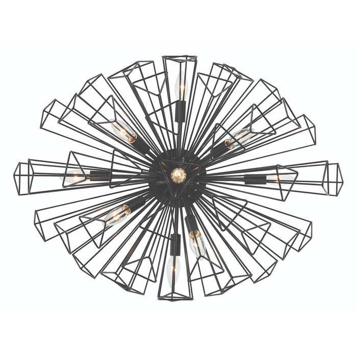 Eurofase 46762-016 Nine Light Chandelier, Black