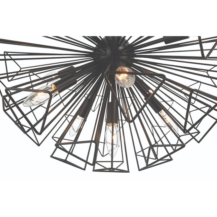 Eurofase 46762-016 Nine Light Chandelier, Black