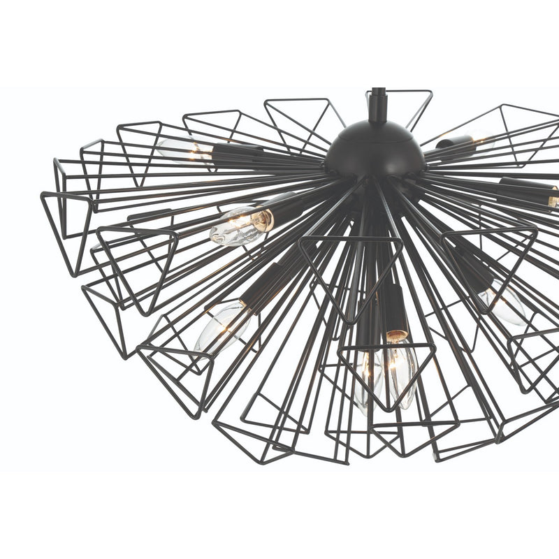 Eurofase 46762-016 Nine Light Chandelier, Black