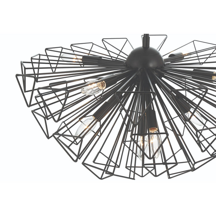 Eurofase 46762-016 Nine Light Chandelier, Black
