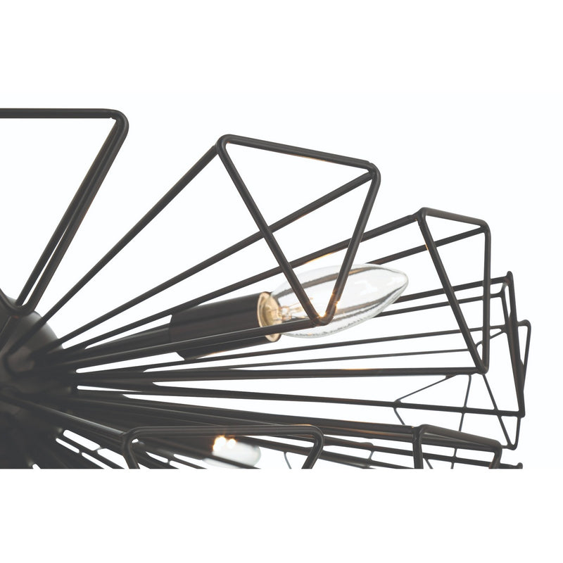 Eurofase 46762-016 Nine Light Chandelier, Black