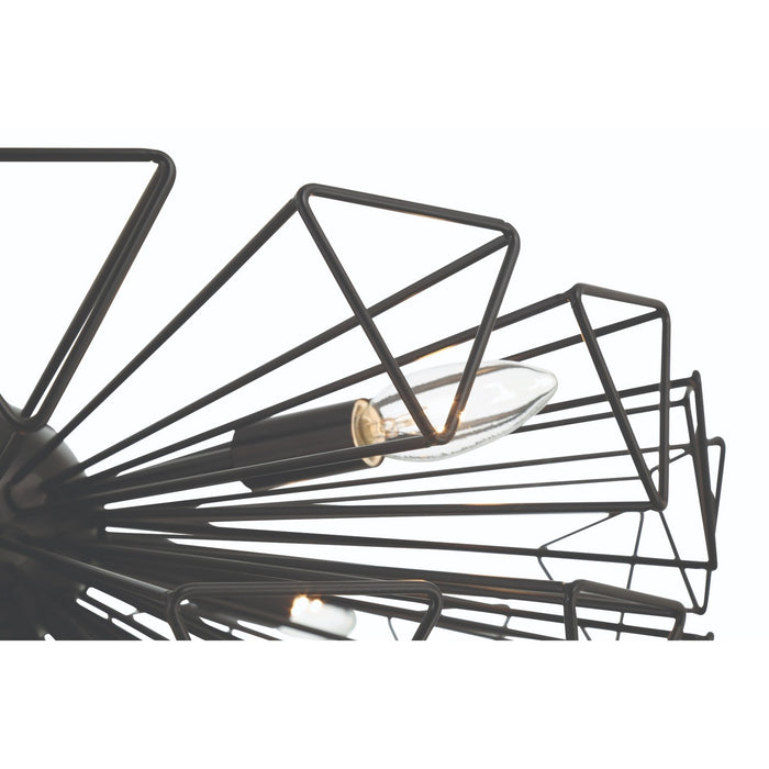 Eurofase 46762-016 Nine Light Chandelier, Black
