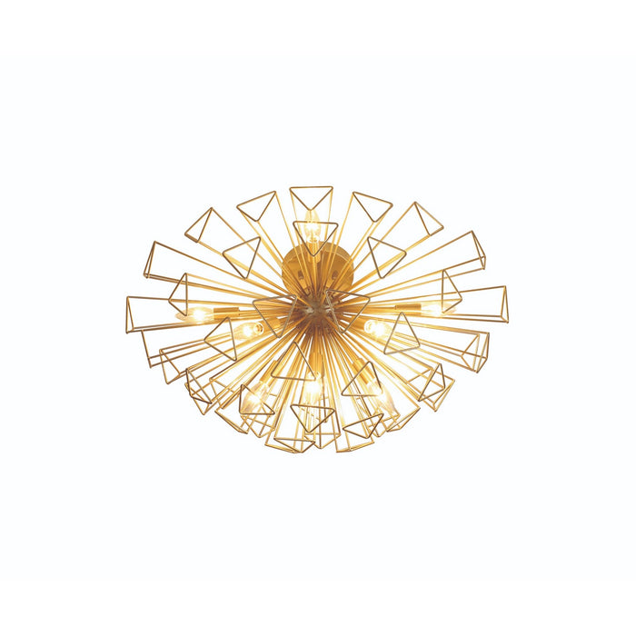 Eurofase 46762-023 Nine Light Semi-Flush Mount, Gold