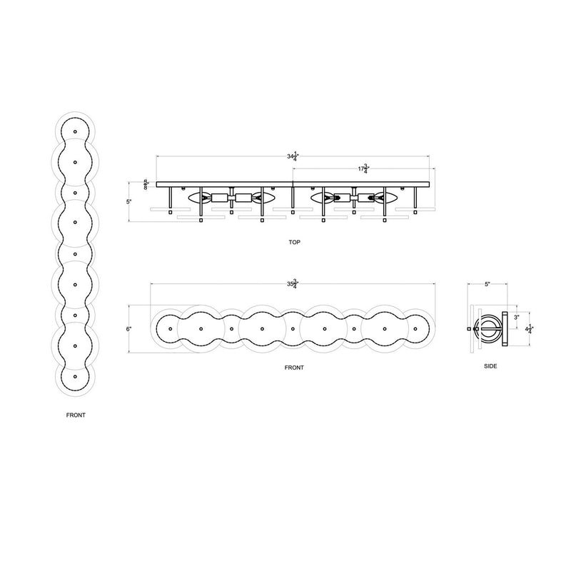 Varaluz 370B04MB Four Light Bath, Matte Black