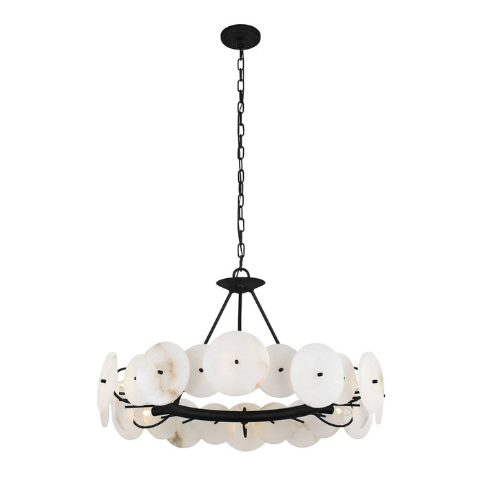Varaluz 370C06MB Six Light Chandelier, Matte Black