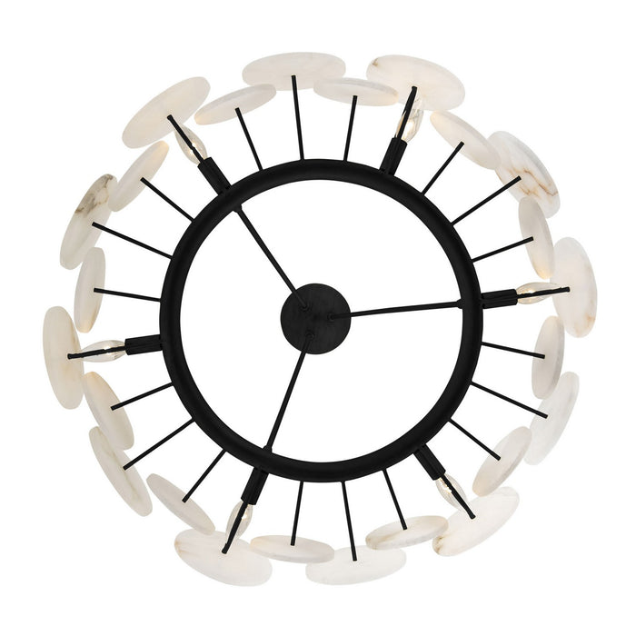 Varaluz 370C06MB Six Light Chandelier, Matte Black