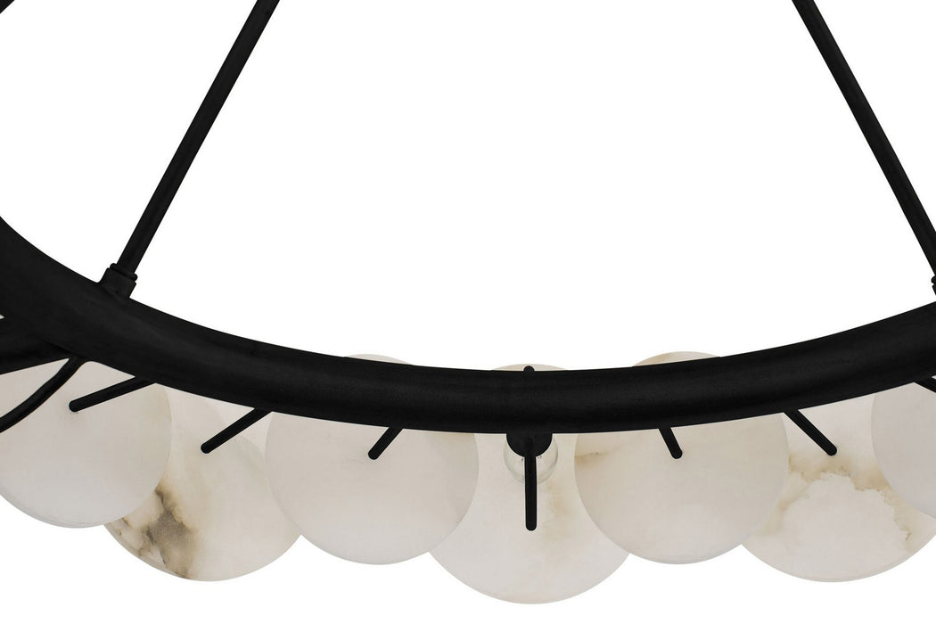 Varaluz 370C06MB Six Light Chandelier, Matte Black