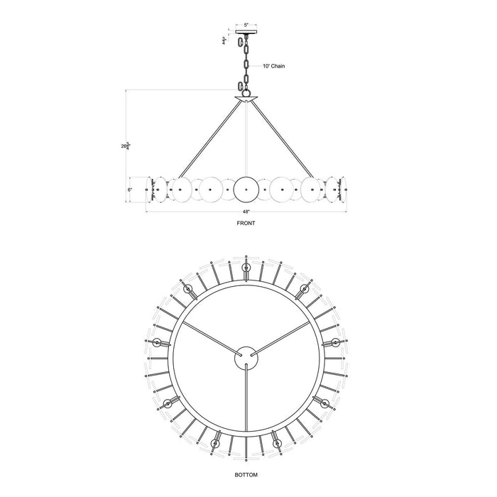 Varaluz 370C09MB Nine Light Chandelier, Matte Black