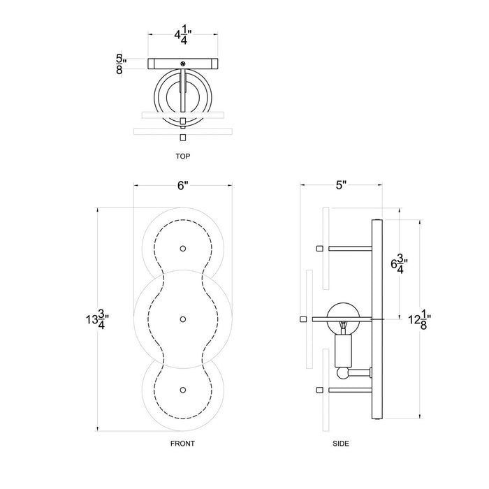Varaluz 370W01MB One Light Wall Sconce, Matte Black