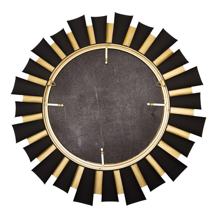 Varaluz 372MI36MBFG Mirror, Matte Black/French Gold